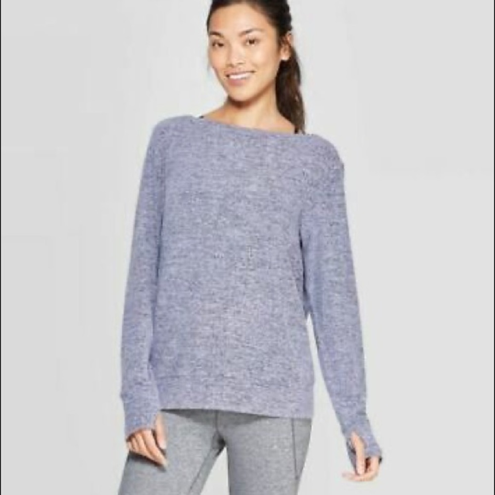 C9 Long Sleeve Open Back Training Shirt || Purple